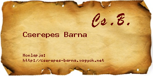 Cserepes Barna névjegykártya